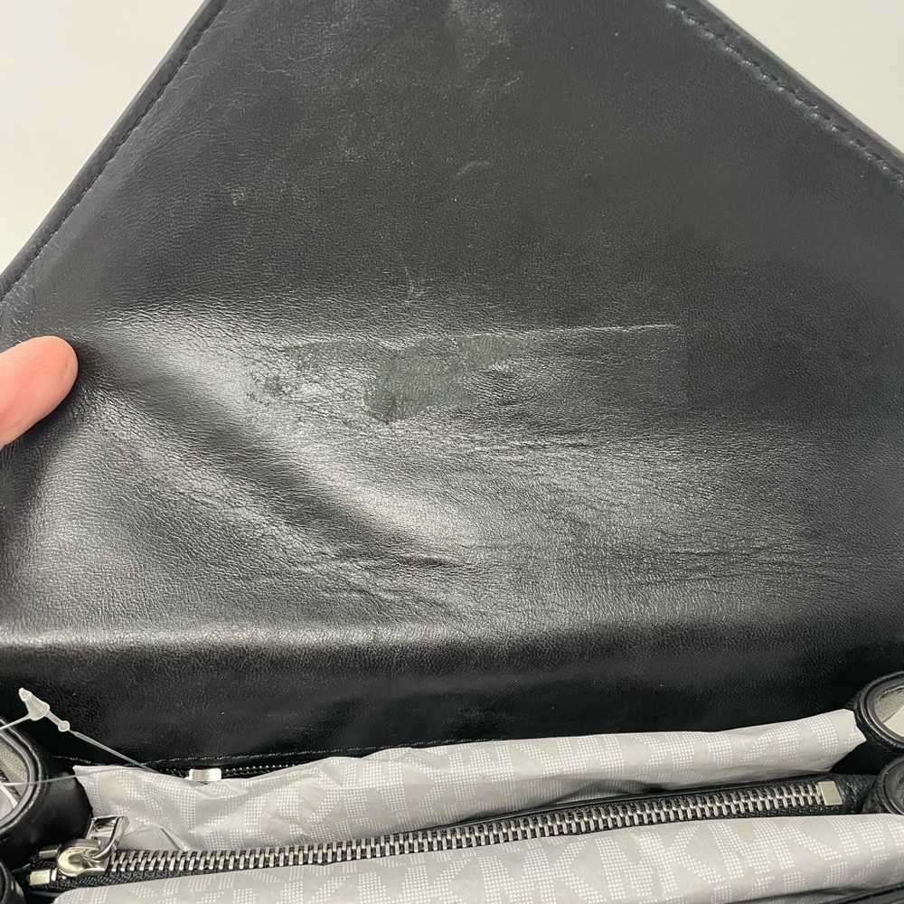 Michael Kors Whitney Leather Shoulder Handbag Black Medium women’s crossbody - Picture 5 of 6